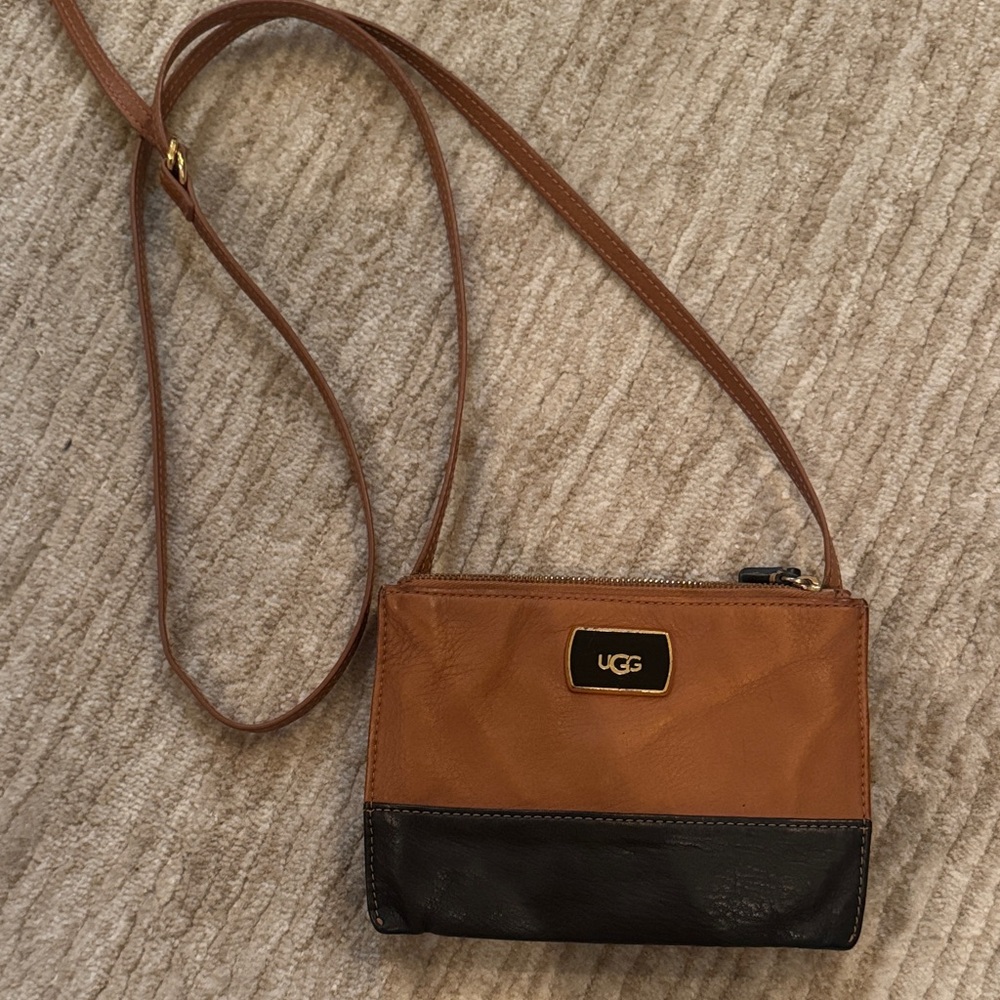 UGG Tan and Black Crossbody Bag